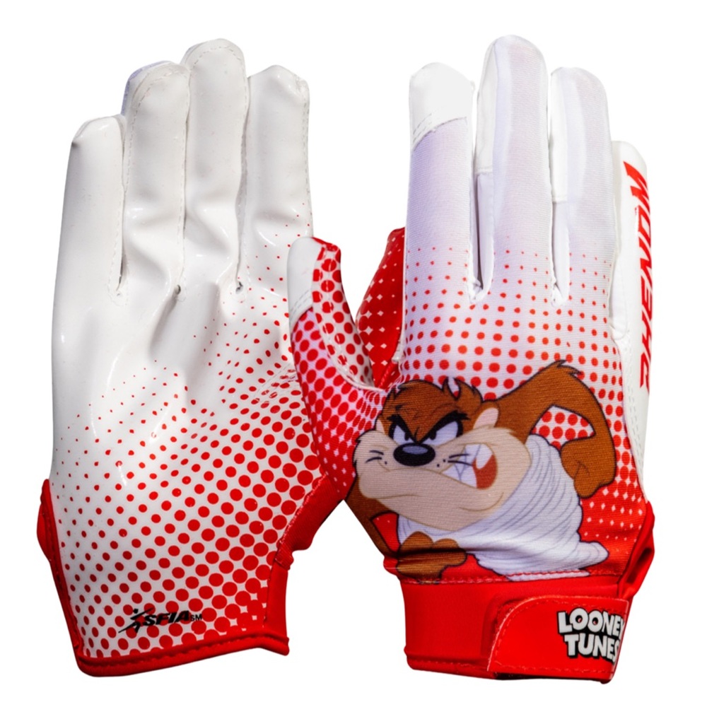 PHENOM • Looney Tunes Football Gloves TAZ! VPS4 By Phenom Elite